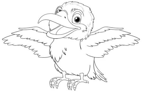 Uma Ilustração Desenho Animado Kookaburra Nativo Austrália Com Suas Asas — Vetor de Stock