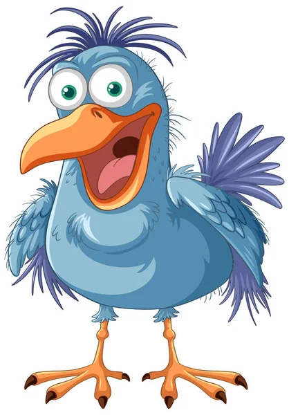 Een Vector Cartoon Illustratie Van Een Gekke Vogel Freaking Out — Stockvector