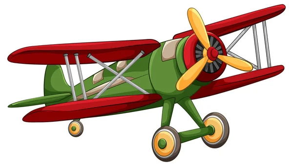 Mignon Vintage Avion Dessin Animé Illustration — Image vectorielle