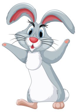 Sevimli Tavşan Ayağa Kalkıyor