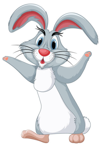 Иллюстрация Adorable Rabbit Standing Up