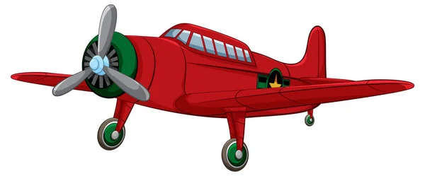 Uma Ilustração Desenho Animado Vetorial Uma Aeronave Vintage Clássica Isolada — Vetor de Stock