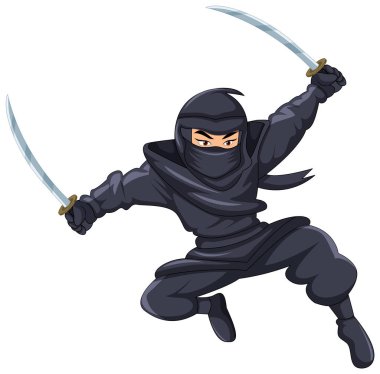 Ninja Zıplama ve Sallanan Kılıç Çizimi