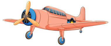 Beyaz arka planda izole edilmiş klasik bir klasik klasik klasik uçağın vektör çizimi