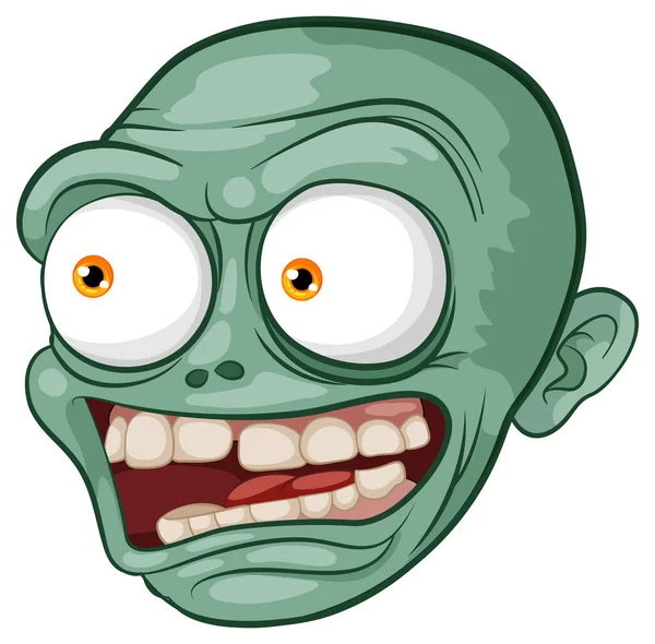 Een Koele Cartoon Illustratie Van Een Kale Zombie Monster Man — Stockvector