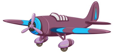 Beyaz arka planda izole edilmiş klasik bir klasik klasik klasik uçağın vektör çizimi