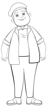 Beyaz arkaplanda izole edilmiş renklendirme sayfaları için özet