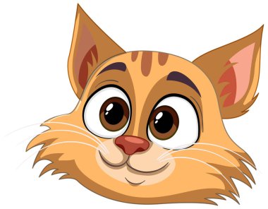 Şirin, anlamlı turuncu tekir kedi vektörü grafiği