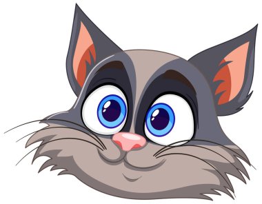 Çizgi film kedisinin sevimli vektör çizimi