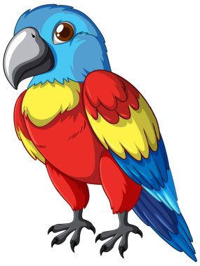 Tropik bir papağanın canlı vektör sanatı