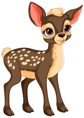 Genç bir geyiğin harika bir temsili.