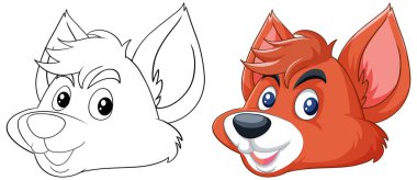 Bir tilkinin vektör illüstrasyonuName