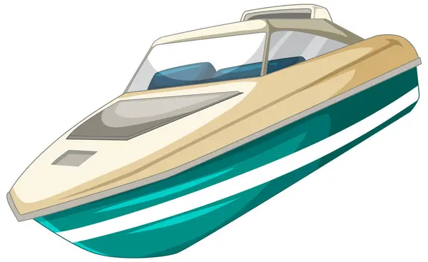 Vector Illustration Modern Speedboat — Stock Vector