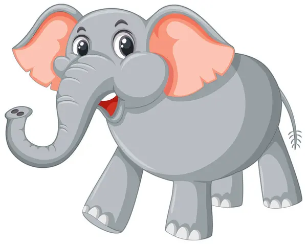 Vector Illustration Cheerful Cartoon Elephant Royalty Free Stock Illustrations