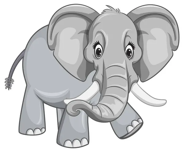Vector Illustration Playful Young Elephant Vector Graphics