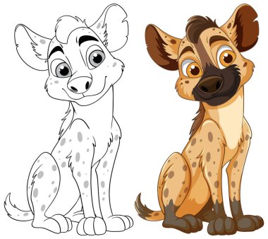 Renkli ve özlü sevimli bir sırtlan.