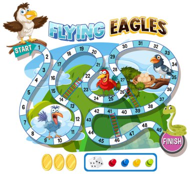 Çocuklar için heyecan verici kuş temalı tahta oyunu