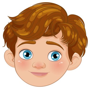 Mutlu bir çocuğun yüz ifadesi.