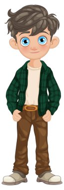 Mavi gözlü bir çocuğun tasviri