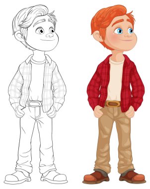 Kızıl saçlı bir çocuk resmi