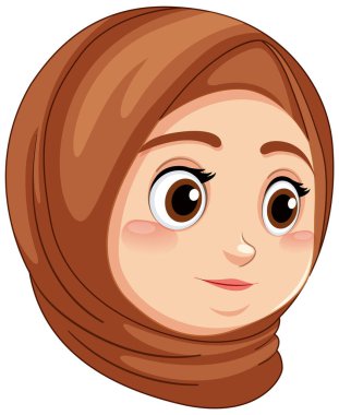 tesettürlü gülümseyen bir müslüman kız resmi