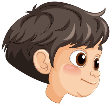 Mutlu bir gencin yüzü.