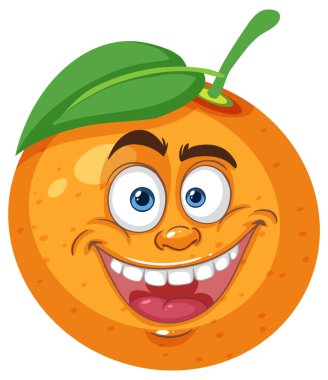 Gülümseyen turuncu yapraklı ve anlamlı gözlü