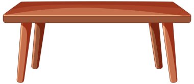 Tahta bir masanın vektör görüntüsü