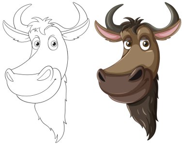 Antilop kafasının rengi ve ana hatları