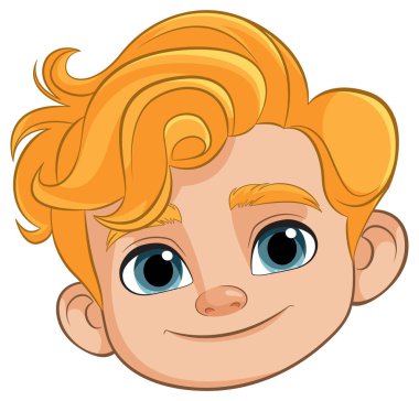 Mutlu bir çocuğun yüz ifadesi.