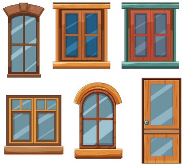 Farklı ahşap pencere ve kapı resimleri