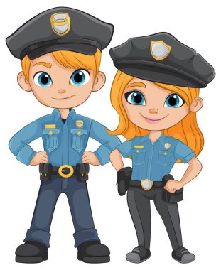 İki polis memuru üniformalı.