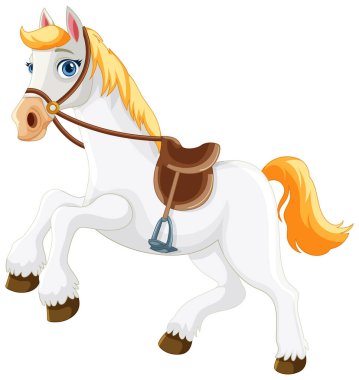 Beyaz ata binen bir kız