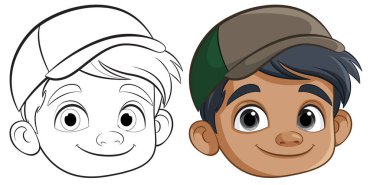 Mutlu bir çocuğun yüz ifadesi.