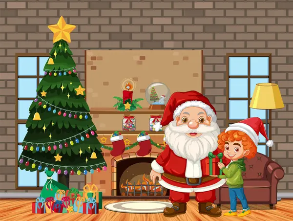 Noel Baba ve çocuk Noel 'i birlikte kutluyor