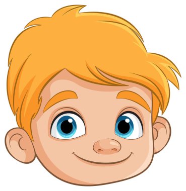 Mutlu bir sarışın çocuk tasviri