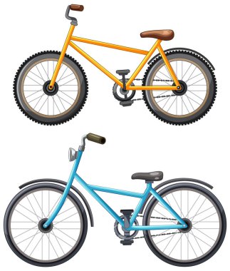 Hayvan temalı tasarımları ve renkleri olan iki bisiklet.