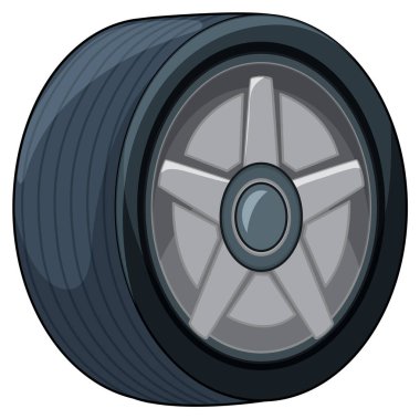 Bir araba lastiğinin vektör görüntüsü