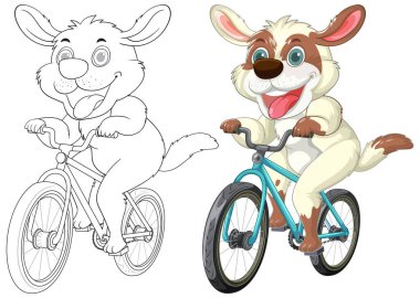 Neşeli köpek Bisiklet sürmenin tadını çıkarıyor