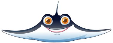 Kocaman gözleri ve gülüşü olan mutlu vatoz.