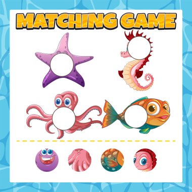 Eğlenceli öğrenmek için deniz hayvanlarıyla etkileşimli oyun