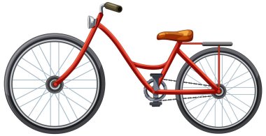 Klasik kırmızı bisiklet tasarımı.