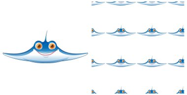 Şirin vatoz desenli neşeli ifadeli