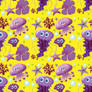 Denizanası ve denizyıldızıyla eğlenceli deniz hayatı