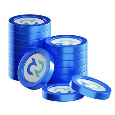 3 boyutlu kripto paralarla donatılmış.