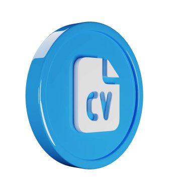 Dosya Cv İş Simgesi 3B Resim Hazırlama