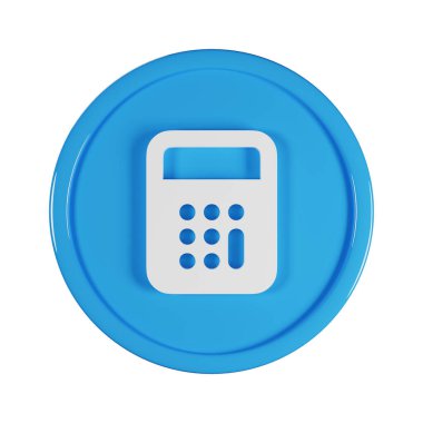 Hesaplayıcı İş Simgesi 3B Resim Hazırlama