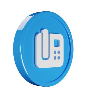 Telefon Ofisi İş Simgesi 3B Resim Hazırlama