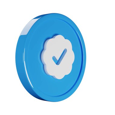 Rozet Denetimi İş Simgesi 3B Resim Hazırlama