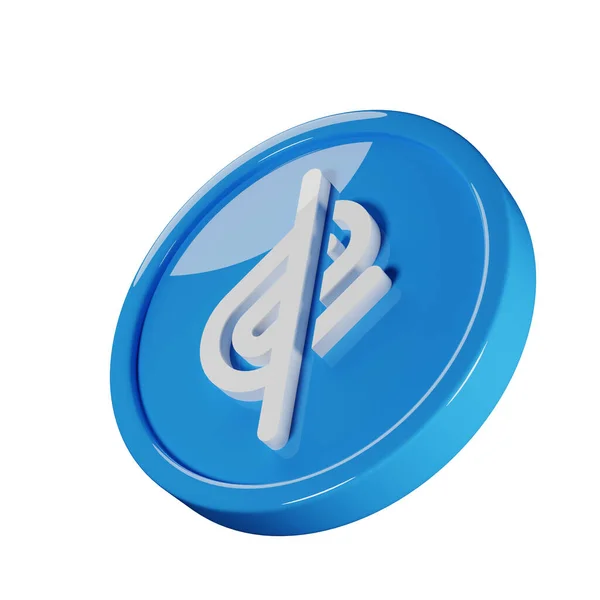 Paperclip Slash Business Icon 3D渲染示例 — 图库照片